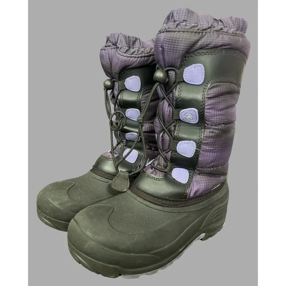 Kamik Girls Winter Snow Boots Size 5 Moon Racer Purple Waterproof Insulated